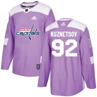 Adidas Washington Capitals #92 Evgeny Kuznetsov Purple Authentic Fights Cancer Stitched NHL Jersey