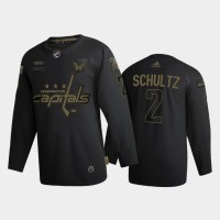Washington Washington Capitals #2 Justin Schultz Adidas 2020 Veterans Day Authentic NHL Jersey - Black