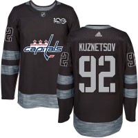 Adidas Washington Capitals #92 Evgeny Kuznetsov Black 1917-2017 100th Anniversary Stitched NHL Jersey