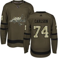 Adidas Washington Capitals #74 John Carlson Green Salute to Service Stitched NHL Jersey