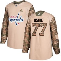 Adidas Washington Capitals #77 T.J. Oshie Camo Authentic 2017 Veterans Day Stitched NHL Jersey