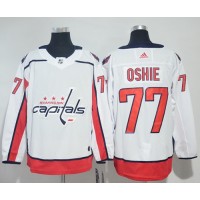 Adidas Washington Capitals #77 T.J. Oshie White Road Authentic Stitched NHL Jersey
