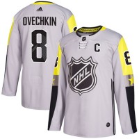 Adidas Washington Capitals #8 Alex Ovechkin Gray 2018 All-Star Metro Division Authentic Stitched NHL Jersey