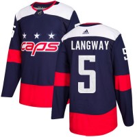 Adidas Washington Capitals #5 Rod Langway Navy Authentic 2018 Stadium Series Stitched NHL Jersey