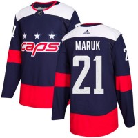 Adidas Washington Capitals #21 Dennis Maruk Navy Authentic 2018 Stadium Series Stitched NHL Jersey