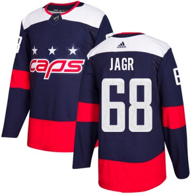 Adidas Washington Capitals #68 Jaromir Jagr Navy Authentic 2018 Stadium Series Stitched NHL Jersey