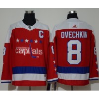 Adidas Washington Capitals #8 Alex Ovechkin Red Alternate Authentic Stitched NHL Jersey