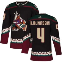 Adidas Arizona Coyotes #4 Niklas Hjalmarsson Black Alternate Authentic Stitched NHL Jersey