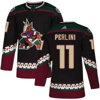 Adidas Arizona Coyotes #11 Brendan Perlini Black Alternate Authentic Stitched NHL Jersey