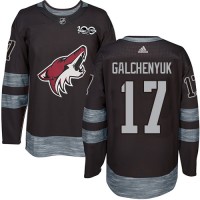 Adidas Arizona Coyotes #17 Alex Galchenyuk Black 1917-2017 100th Anniversary Stitched NHL Jersey