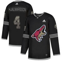 Adidas Arizona Coyotes #4 Niklas Hjalmarsson Black Authentic Classic Stitched NHL Jersey