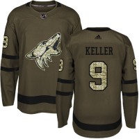 Adidas Arizona Coyotes #9 Clayton Keller Green Salute to Service Stitched NHL Jersey