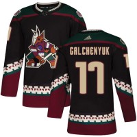 Adidas Arizona Coyotes #17 Alex Galchenyuk Black Alternate Authentic Stitched NHL Jersey
