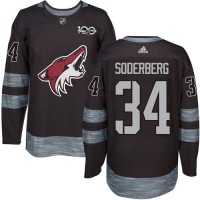 Adidas Arizona Coyotes #34 Carl Soderberg Black 1917-2017 100th Anniversary Stitched NHL Jersey