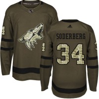 Adidas Arizona Coyotes #34 Carl Soderberg Green Salute to Service Stitched NHL Jersey