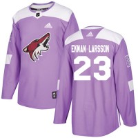 Adidas Arizona Coyotes #23 Oliver Ekman-Larsson Purple Authentic Fights Cancer Stitched NHL Jersey