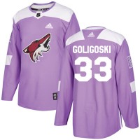 Adidas Arizona Coyotes #33 Alex Goligoski Purple Authentic Fights Cancer Stitched NHL Jersey