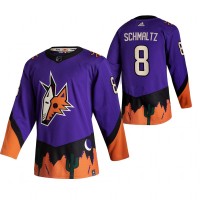 Arizona Arizona Coyotes #8 Nick Schmaltz Purple Men's Adidas 2020-21 Reverse Retro Alternate NHL Jersey