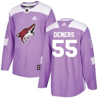 Adidas Arizona Coyotes #55 Jason Demers Purple Authentic Fights Cancer Stitched NHL Jersey