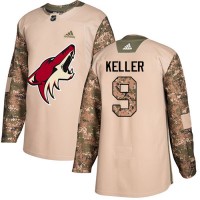 Adidas Arizona Coyotes #9 Clayton Keller Camo Authentic 2017 Veterans Day Stitched NHL Jersey