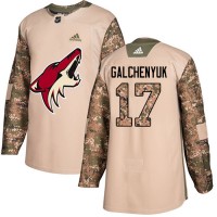 Adidas Arizona Coyotes #17 Alex Galchenyuk Camo Authentic 2017 Veterans Day Stitched NHL Jersey