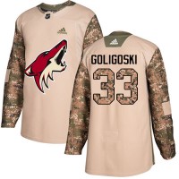 Adidas Arizona Coyotes #33 Alex Goligoski Camo Authentic 2017 Veterans Day Stitched NHL Jersey