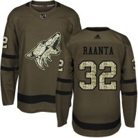 Adidas Arizona Coyotes #32 Antti Raanta Green Salute to Service Stitched NHL Jersey