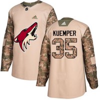 Adidas Arizona Coyotes #35 Darcy Kuemper Camo Authentic 2017 Veterans Day Stitched NHL Jersey