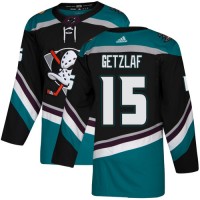Adidas Anaheim Ducks #15 Ryan Getzlaf Black/Teal Alternate Authentic Stitched NHL Jersey