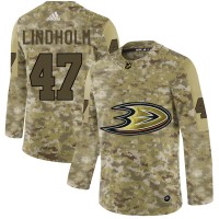 Adidas Anaheim Ducks #47 Hampus Lindholm Camo Authentic Stitched NHL Jersey