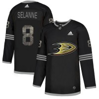 Adidas Anaheim Ducks #8 Teemu Selanne Black Authentic Classic Stitched NHL Jersey