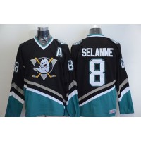 Anaheim Ducks #8 Teemu Selanne Black CCM Throwback Stitched NHL Jersey