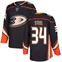 Adidas Anaheim Ducks #34 Sam Steel Black Home Authentic Stitched NHL Jersey