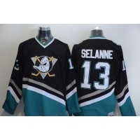 Anaheim Ducks #13 Teemu Selanne Black CCM Throwback Stitched NHL Jersey