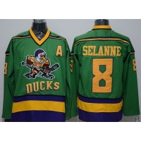 Anaheim Ducks #8 Teemu Selanne Green CCM Throwback Stitched NHL Jersey