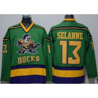 Anaheim Ducks #13 Teemu Selanne Green CCM Throwback Stitched NHL Jersey