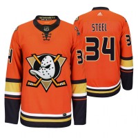 Anaheim Anaheim Ducks #34 Sam Steel Men's 2019-20 Third Orange Alternate Stitched NHL Jersey