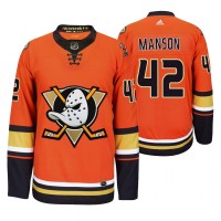 Anaheim Anaheim Ducks #42 Josh Manson Men's 2019-20 Third Orange Alternate Stitched NHL Jersey