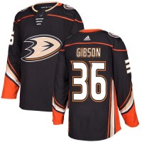 Adidas Anaheim Ducks #36 John Gibson Black Home Authentic Stitched NHL Jersey