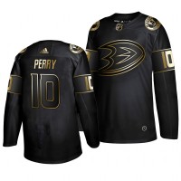 Adidas Anaheim Ducks #10 Corey Perry Men's 2019 Black Golden Edition Authentic Stitched NHL Jersey