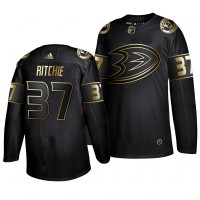 Adidas Anaheim Ducks #37 Nick Ritchie Men's 2019 Black Golden Edition Authentic Stitched NHL Jersey