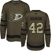 Adidas Anaheim Ducks #42 Josh Manson Green Salute to Service Stitched NHL Jersey