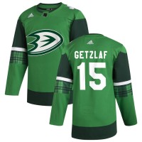 Anaheim Anaheim Ducks #15 Ryan Getzlaf Men's Adidas 2020 St. Patrick's Day Stitched NHL Jersey Green.jpg