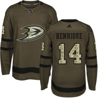 Adidas Anaheim Ducks #14 Adam Henrique Green Salute to Service Stitched NHL Jersey