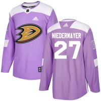 Adidas Anaheim Ducks #27 Scott Niedermayer Purple Authentic Fights Cancer Stitched NHL Jersey