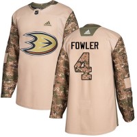Adidas Anaheim Ducks #4 Cam Fowler Camo Authentic 2017 Veterans Day Stitched NHL Jersey