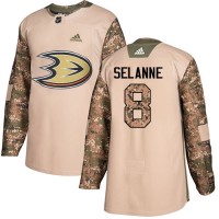 Adidas Anaheim Ducks #8 Teemu Selanne Camo Authentic 2017 Veterans Day Stitched NHL Jersey