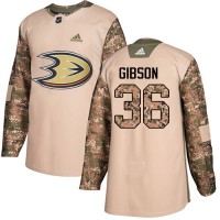 Adidas Anaheim Ducks #36 John Gibson Camo Authentic 2017 Veterans Day Stitched NHL Jersey