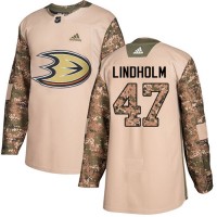 Adidas Anaheim Ducks #47 Hampus Lindholm Camo Authentic 2017 Veterans Day Stitched NHL Jersey