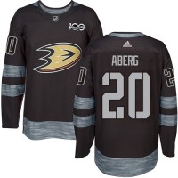 Adidas Anaheim Ducks #20 Pontus Aberg Black 1917-2017 100th Anniversary Stitched NHL Jersey